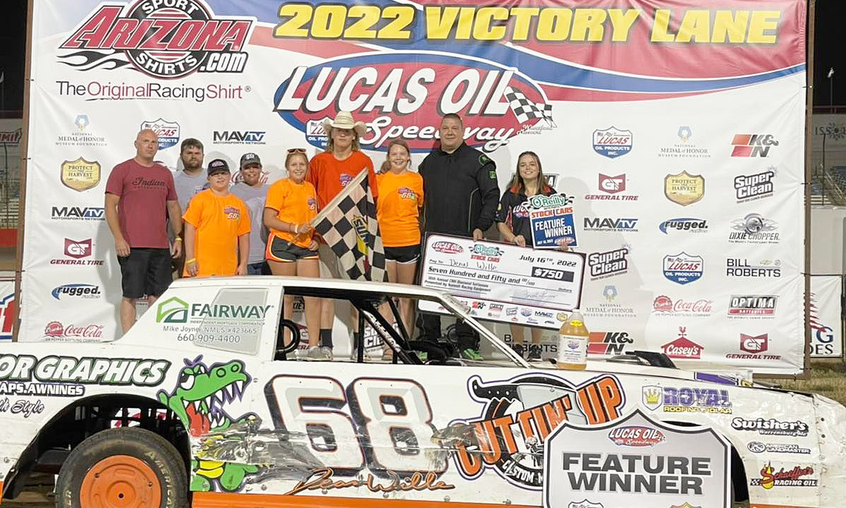 Dean Wille won the Medieval USRA Stock Car main event.