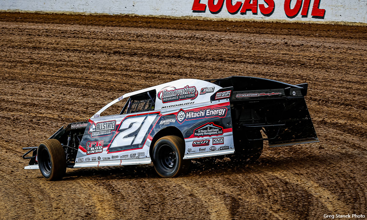 Ryan Middaugh's season began with a wreck on the track and with his truck and trailer on the way home. The Fulton driver has rebounded nicely, as he leads both Lucas Oil Speedway track points and Summit USRA Weekly Racing Series national points in the USRA Modfied division.