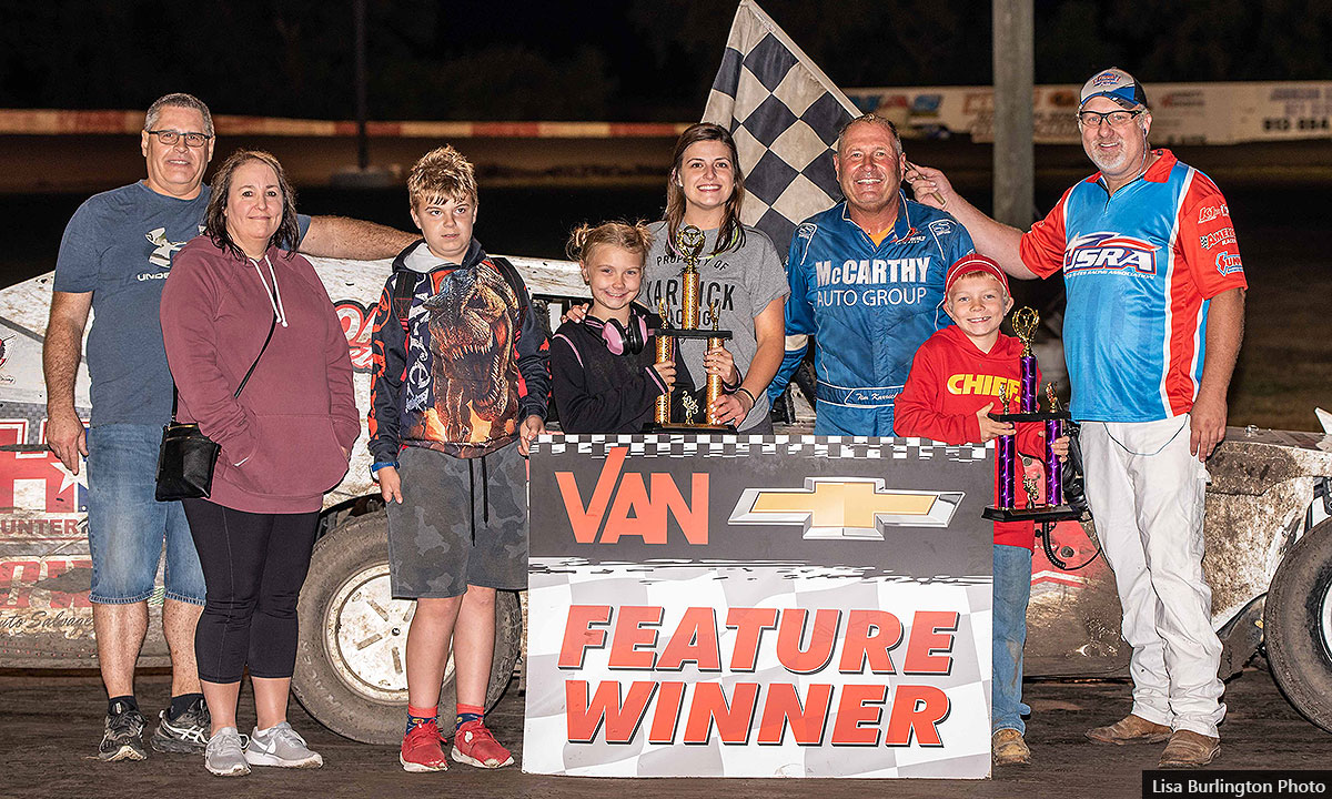 Tim Karrick won the USRA Modified main event and makeup main event from Sept. 15.