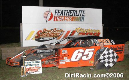 Tommy Myer won the USRA Modified feature at Deer Creek Speedway on Saturday, April 22.