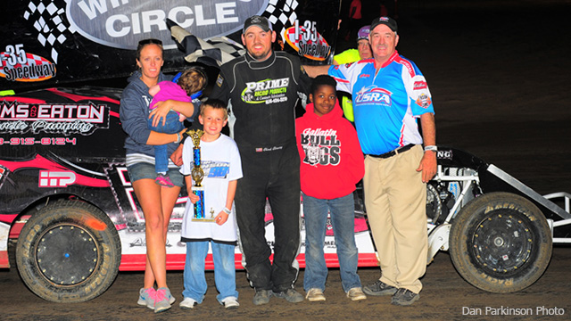 Defending USRA B-Mod National Champion Chad Clancy won the feature race at the I-35 Speedway on Saturday, June 6. (Dan Parkinson Photo)
