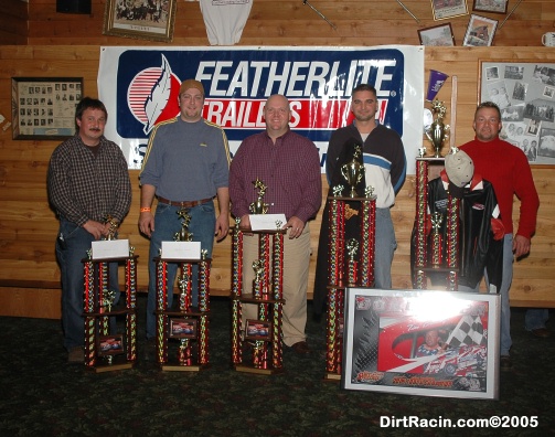 USRA Modified top-5 (l-r): Mike Sorensen (5th), Nate Wasmund (4th), Neil Eckhart (3rd), Bob Timm (2nd) and Tim Donlinger (champion).