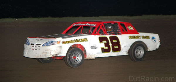 Knoxville, Iowa's Bill Gibson captured the USRA Hobby Stock main event on Saturday.