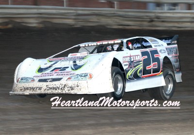 Following his victory on Friday, Aug. 10, at the Cresco (Iowa) Speedway, Chad Simpson of Mt. Vernon, Iowa, is the current points leader, but only by a single point.