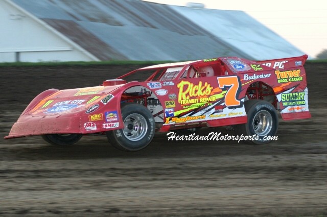 Mark Burgtorf of Quincy, Ill., at speed at the Pepsi Scotland County Speedway in Memphis, Mo.