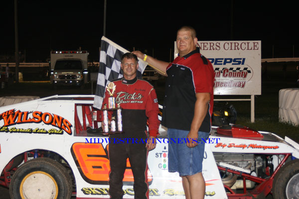 Mark Burgtorf of Quincy, Ill., took home the $1,200 check by claiming the USRA Modified feature at the Pepsi Scotland County Speedway in Memphis, Mo., on Saturday, Aug. 11, 2007.