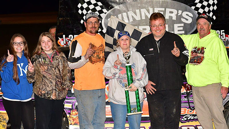 Gary Donaldson won the Holley USRA Stock Car main event on Saturday, April 28, at the I-35 Speedway in Winston, Mo.