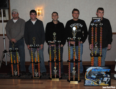 Top five in 2010 USRS RHS Modified points (left to right): Adam Stockhausen, Chris Gilbertson, Andy Bohnstengel, Jay Ihrke and Josh Angst.