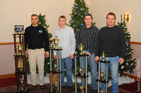 USRA RHS Modified top five (left to right): champion Bob Timm, runner-up Josh Angst, third place Ben Mattick, fourth place Jay Ihrke. Not pictured: fifth place John Doelle.