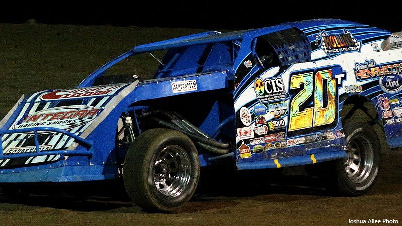Tanner Mullens of Wichita, Kan., drove to his first Central Missouri Speedway win of the season in Saturday's USRA Modified feature event.