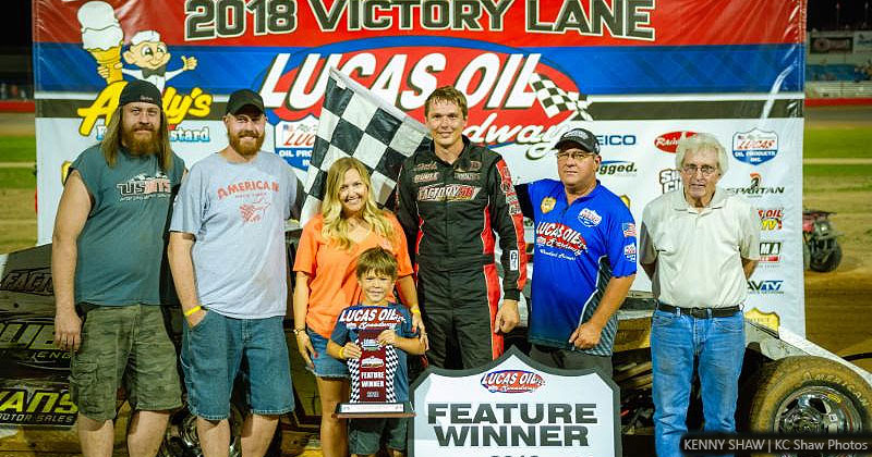 Kris Jackson captured his third Out-Pace USRA B-Mod victory of the season at the Lucas Oil Speedway on Saturday, July 21, 2018.