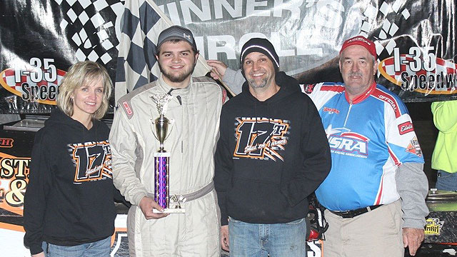 Shadren Turner was the Out-Pace USRA B-Mod feature winner on Saturday, May 14, at the I-35 Speedway.